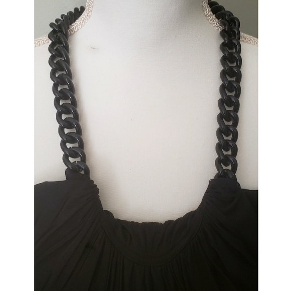 Yigal Azrouël Black Top Size 2 With Chain - Picture 2 of 7